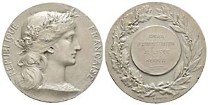 France, Médaille en argent, 22.44 g. 35 mm ... 