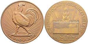 France, Médaille, 1938, 79.01 gr, Cuivre ... 