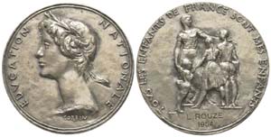 France, Médaille en argent, 1954, AG 43.76 ... 