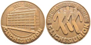 France, Médaille en bronze, 1965, Clichés ... 