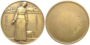 France, Médaille en bronze uniface, ... 