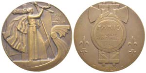 France, Médaille en bronze, 1936 Paris, AE ... 
