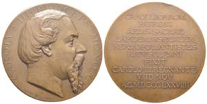 Monaco, 1879, Charles III,  Médaille en ... 