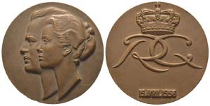 Monaco, 1956, Rainier III, Médaille en ... 
