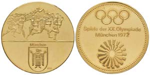Allemagne, 1972, Médaille en or Jeux ... 