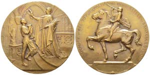 Belgique, Médaille en bronze, 1910, ... 