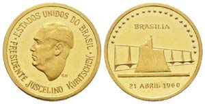 Brésil, Médaille en or, Fondation de ... 