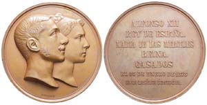 Espagne, Médaille en bronze, 1878, AE 237 ... 