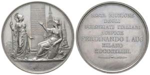 Italie, Ferdinando I , 1844, Médaille en ... 
