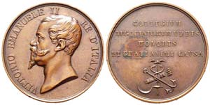 Italie, Vittorio Emanuele II, Médaille en ... 