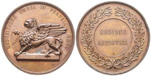 Italie, Esposizione Umbra, 1879, Médaille ... 