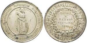 Italie, Médaille Giambattista Vico, 1877, ... 