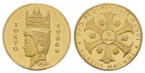 Japon, Tokyo 1964, Médaille en or, 1.8 g. ... 