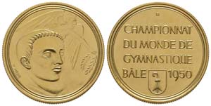 Suisse, 1950, Médaille en or, Championnat ... 