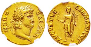 Nero 54-68 après J.-C. Aureus, Rome, AU ... 