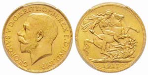 Canada, George V 1910-1936 Sovereign, 1917 ... 