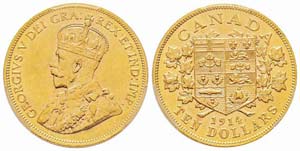 Canada, George V 1910-1936 USA, 10 Dollars, ... 