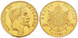 France, Second Empire 1852-1870 100 Francs, ... 