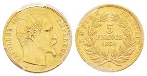 France, Second Empire 1852-1870 5 Francs, ... 