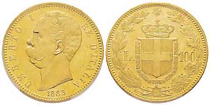 Umberto I 1878-1900 100 lire, Roma, 1883 R, ... 