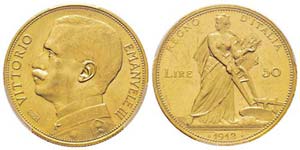 Vittorio Emanuele III 1900-1943 50 lire, ... 