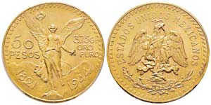 Mexico, 50 Pesos, 1944, AU 41.66 g. 900‰ ... 