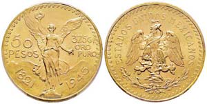 Mexico, 50 Pesos, 1945, AU 41.66 g. 900‰ ... 