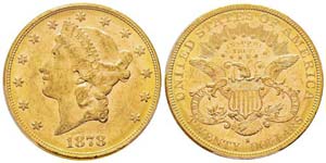 USA 20 Dollars, 1878 S,  San Francisco, AU ... 