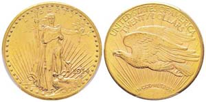 USA 20 Dollars, 1914 D,  Denver AU 33,43 gr. ... 