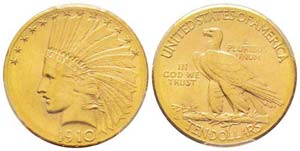 USA 10 Dollars, 1910 D, Denver, AU 16.72 gr. ... 