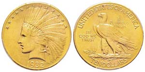 USA 10 Dollars, 1932, Philadelphia, AU 16.72 ... 