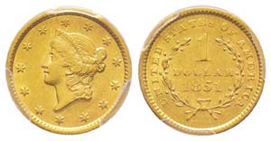 USA 1 Dollar, 1851, Philadelphia, AU 1.67 ... 