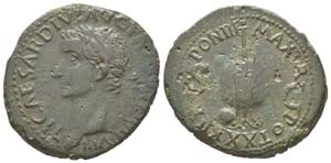 Tiberius 14 - 37
As, Rome, 36-37, AE 10.99 ... 