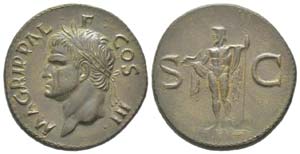 Caligula 37 - 41 pour Agrippa
Dupondius, ... 