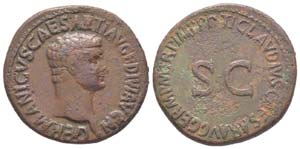 Claudius 41 - 54 pour Germanicus
As, Rome, ... 