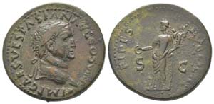 Vespasianus 69 - 79
Dupondius, Rome, 74, AE ... 