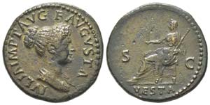 Titus 79 - 81 pous Julia Titi
Dupondius, ... 