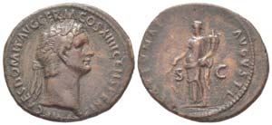 Domitianus 81 - 96
As, Rome, 86, AE 10.47 ... 