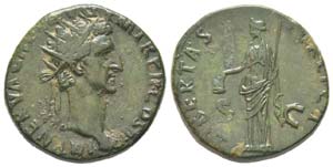 Nerva 96 - 98
Dupondius, Rome, 97, AE 11.97 ... 