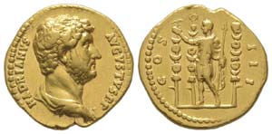 Hadrianus 117 - 138 
Aureus, Rome, 132-134, ... 