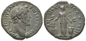 Antoninus Pius 138 - 161
As, Rome, 141, AE ... 