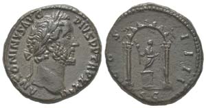 Antoninus Pius 138 - 161
As, Rome, 158-159, ... 