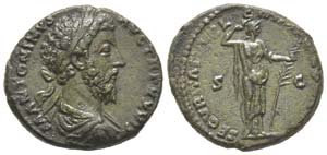 Marcus Aurelius 161 - 180
As, Rome, 161-180, ... 
