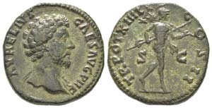 Marcus Aurelius 161 - 180
As, Rome, 159-160, ... 