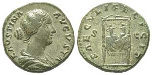 Marcus Aurelius 161 - 180 pour Faustina
As, ... 