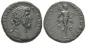 Lucius Verus 161 - 169
Dupondius, Rome, 164, ... 