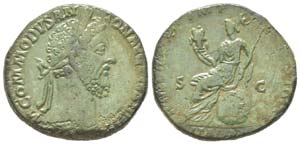 Commodus 180 - 192
Sestertius, Rome, 184, AE ... 