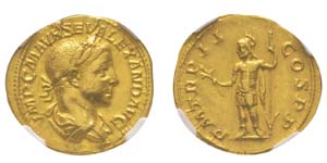 Severus Alexander 222 - 235
Aureus, Rome, ... 