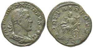 Philippus I 244 - 249
Sestertius, Rome, ... 