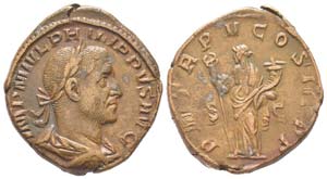 Philippus I 244 - 249
Sestertius, Rome, 246, ... 